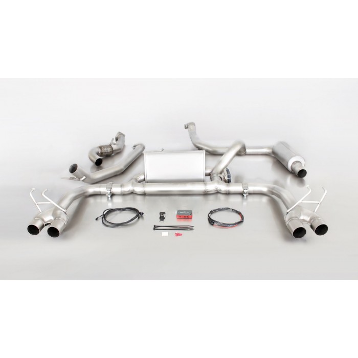 REMUS EC Approved Cat Back Exhaust System Brushed Chrome tips - Civic Type R FK2 LHD