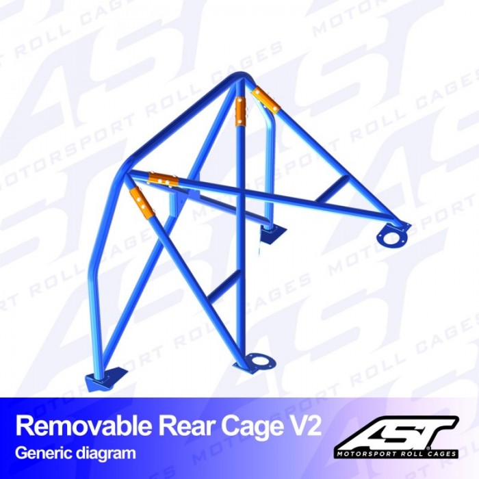 AST Motorpsort Rear Roll Cage X-Design V1- Civic Type R EP3 01-05