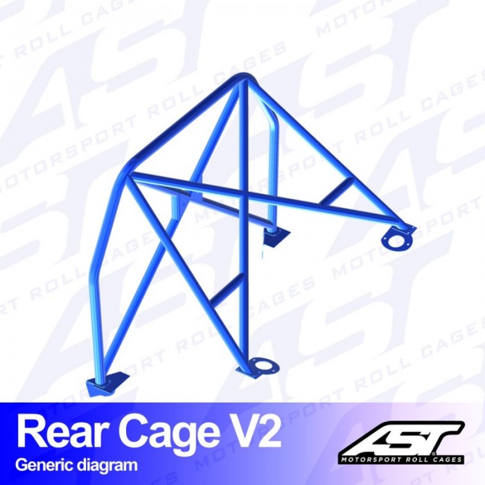 AST Motorpsort Rear Roll Cage X-Design V2 - Civic EG / EH