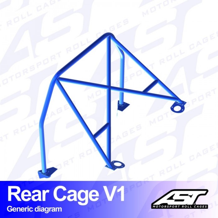 AST Motorpsort Rear Roll Cage X-Design V1 - Civic Type R FN2