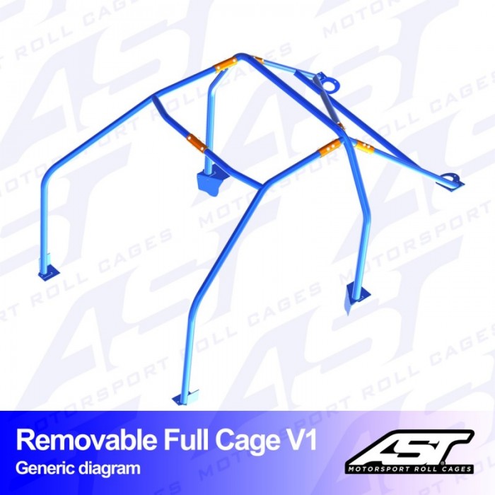 AST Motorpsort 6-Point Trackday Roll Cage V1 - Civic Type R FN2