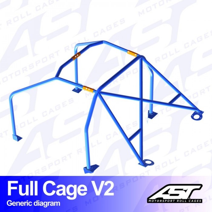 AST Motorpsort 6-Point Trackday Roll Cage V2 - Civic EK