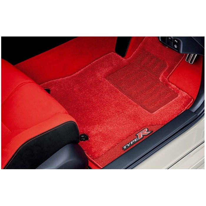  Alfombrillas para piso de alfombra roja TYPE R Genuine Honda JDM