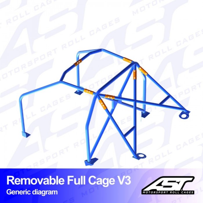 AST Motorpsort 6-Point Trackday Roll Cage V3 - Integra Type R DC2 98-01