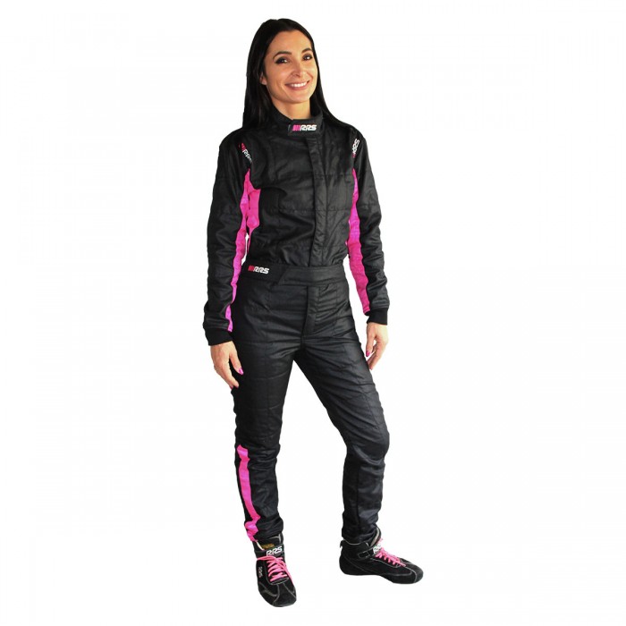 RRS Diamond Star Racing Suit Black & Pink FIA 8856-2018