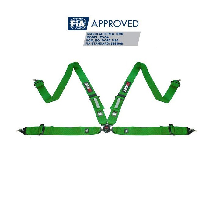 RRS FIA EVO 4 2.5 kg green harness (4 points) - 2023