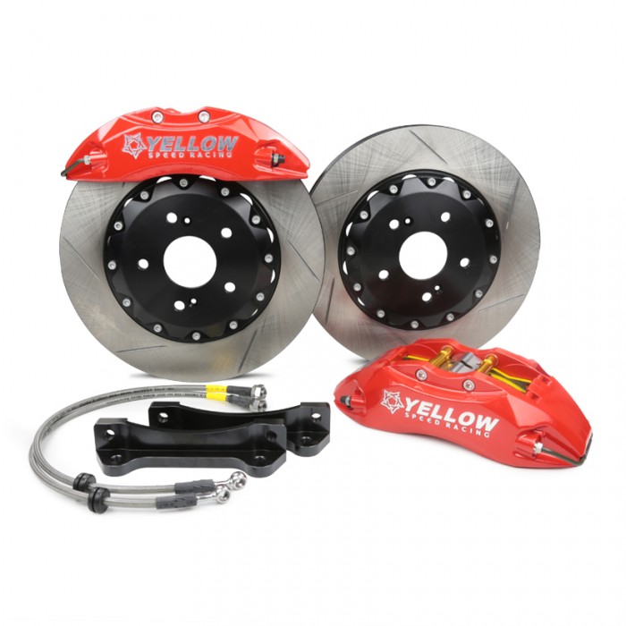 Yellow Speed Racing Front Big Brakes Kit 6-Pot Slotted Discs 330x32mm - Civic Type R FN2