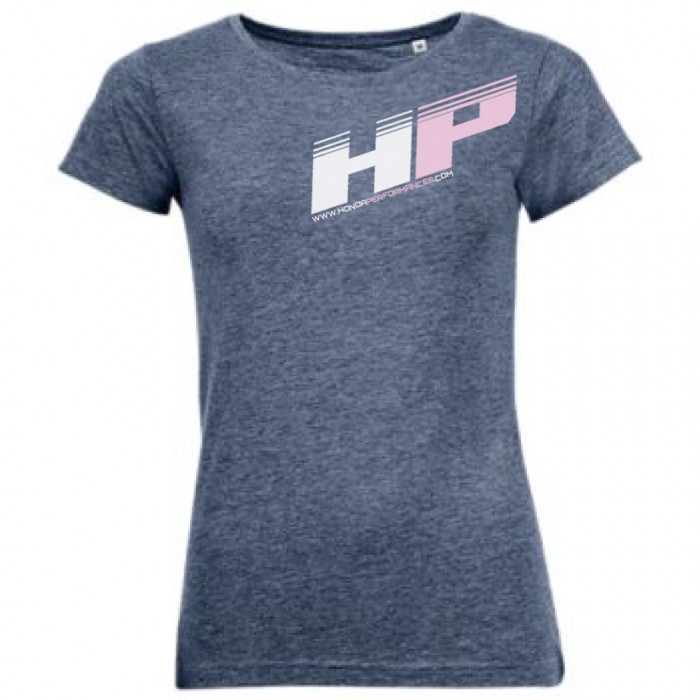 T-Shirt Femme Honda Performances HP Design - Marine Chiné